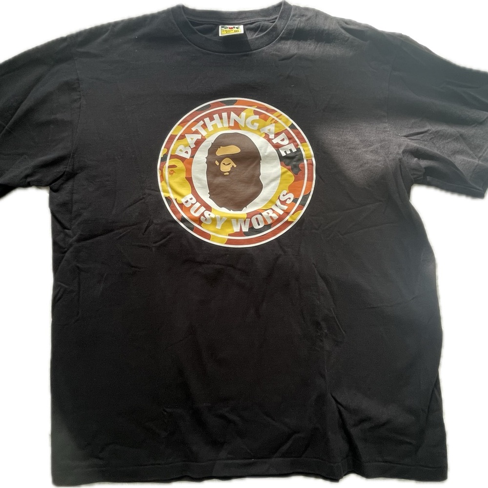 Bape Black T-Shirt with Colorful Logo